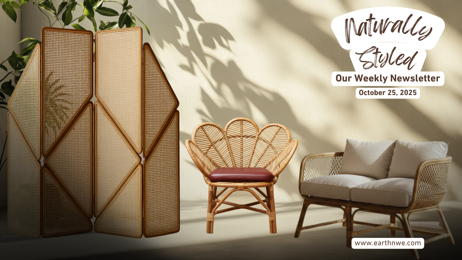 Your Space, Naturally Styled: New Cane Room Dividers & Rattan Seating