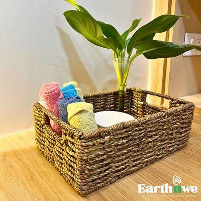 Water hyacinth organizer with stainless steel frame