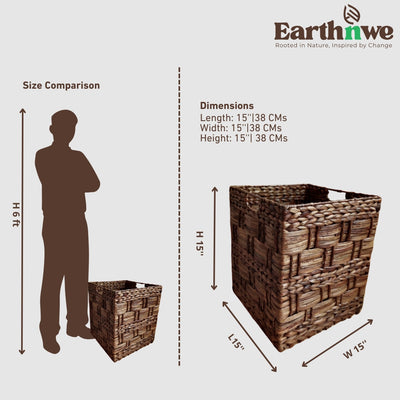 Planter with woven water hyacinth frame
