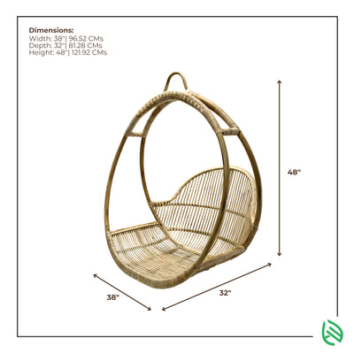 Swing Chair | Hanging Haven Rattan Seat for Indoor & Outdoor