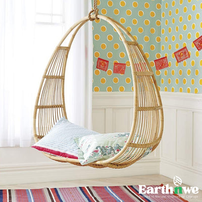 Luxury rattan swing chair for indoor outdoor use