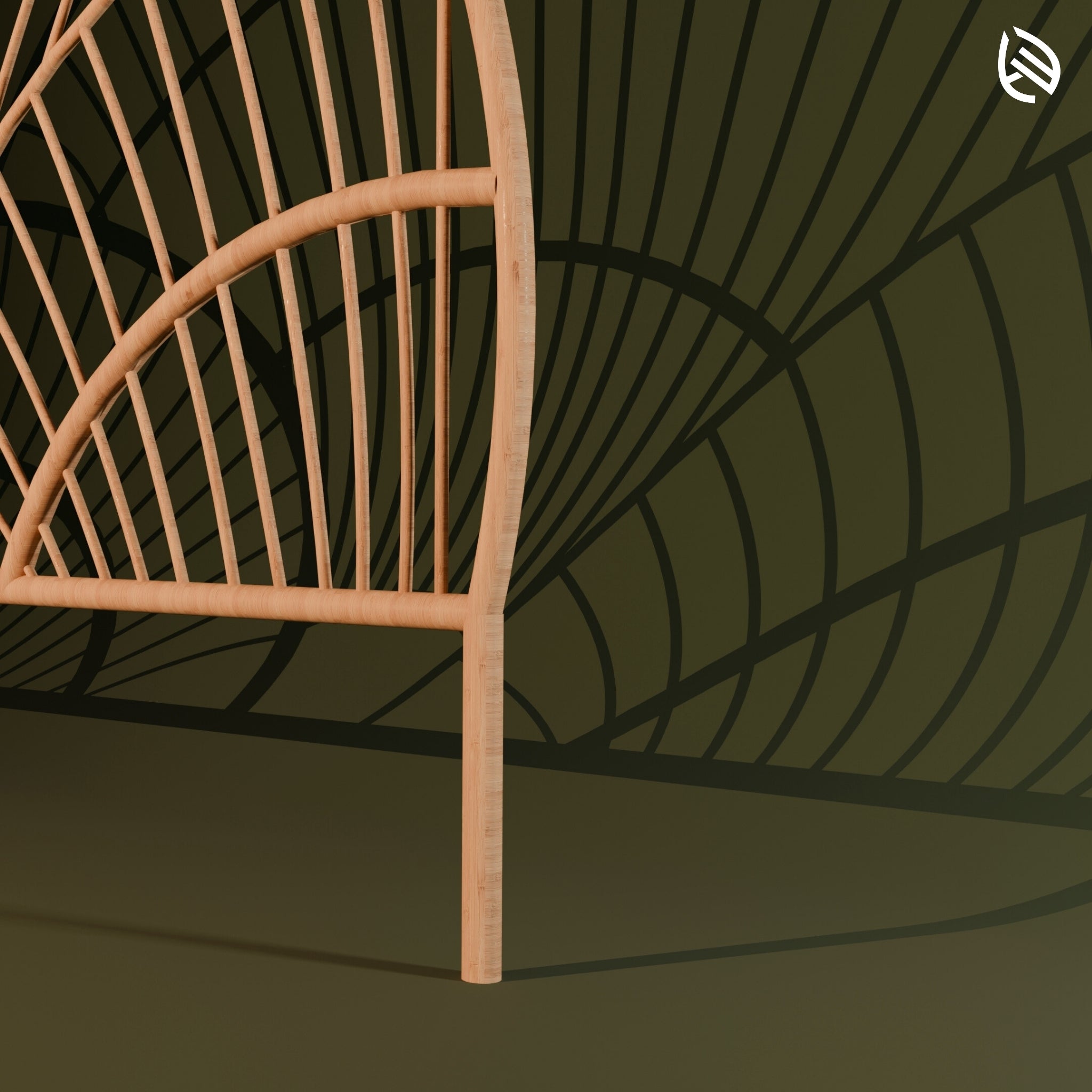 CasaWave Rattan Headboard - Sunburst Cane Design by EarthNWe