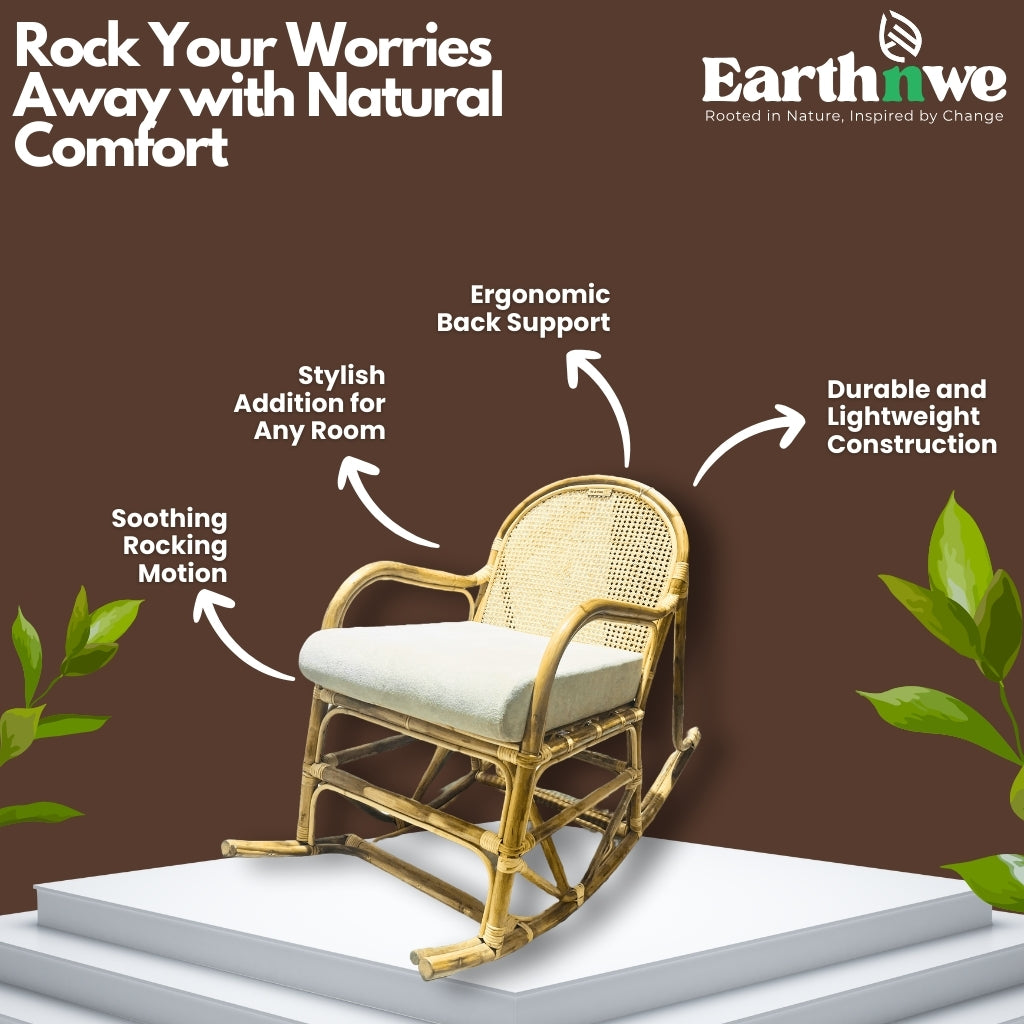 Classic Rattan Rocking Chair for Indoor & Outdoor | Timeless