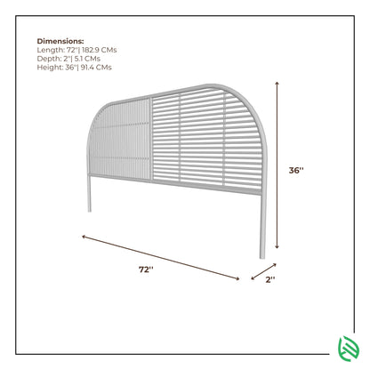 Dimensional layout of the EastNest Ensemble Rattan Headboard: 72x2x36 inches