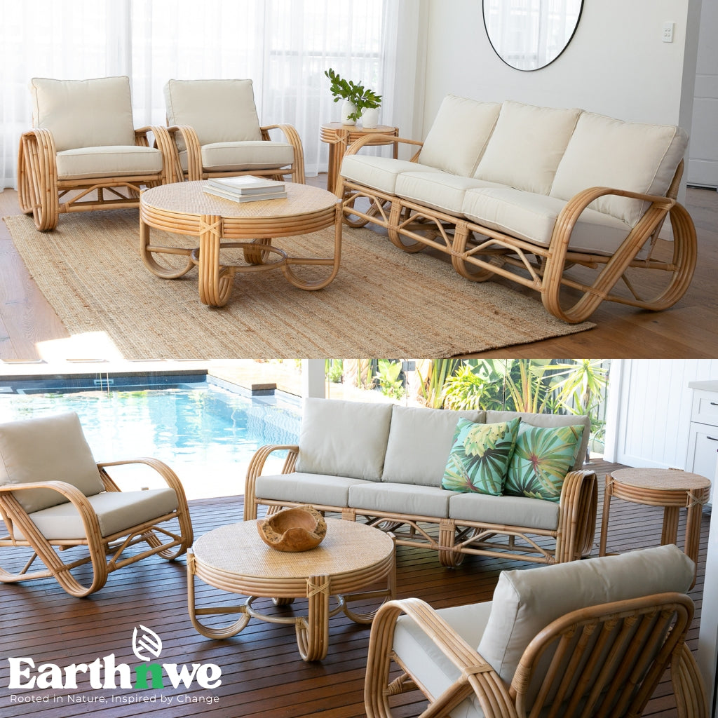 Cane Sofa Fusion Set for Indoor Commercial Spaces