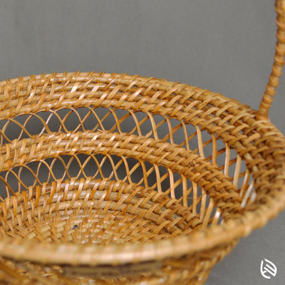 Dual‑weave texture detail of Rooted Bloom Basket