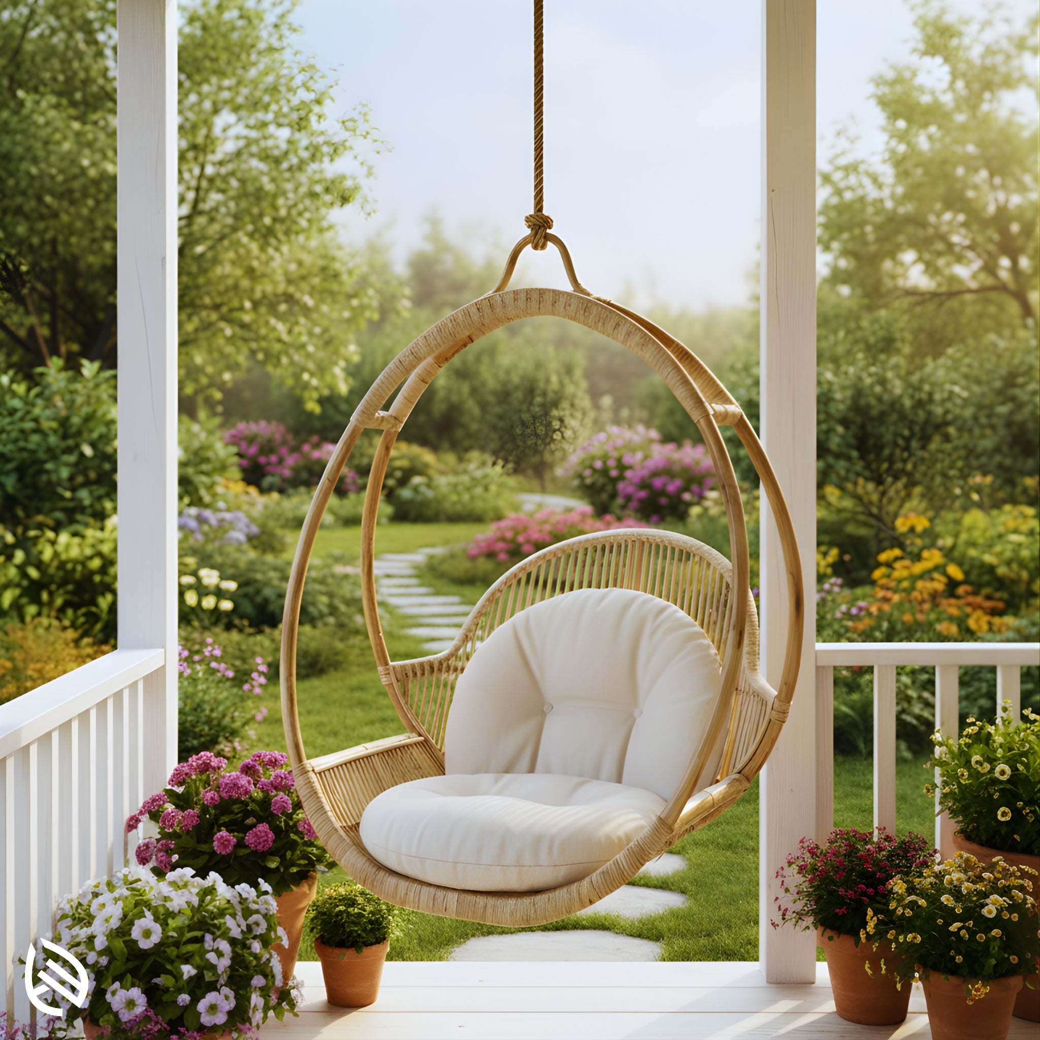 Swing Chair | Hanging Haven Rattan Seat for Indoor & Outdoor