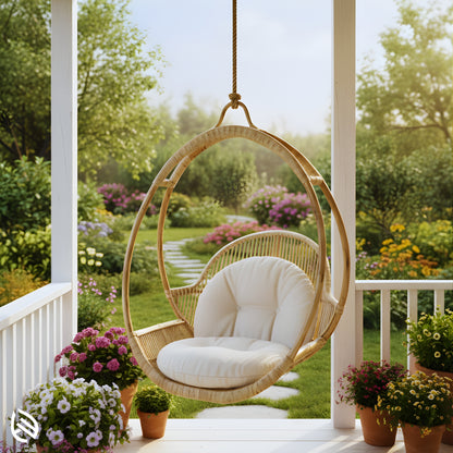 Swing Chair | Hanging Haven Rattan Seat for Indoor & Outdoor