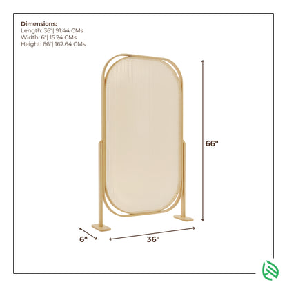 Sereni Screen dimensions 66 x 36 x 6 inches, freestanding rattan divider