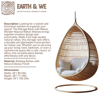 Luxurious swing chair for indoor and outdoor use