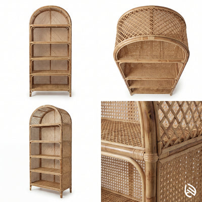 Rattan Rack in different angles on a white background